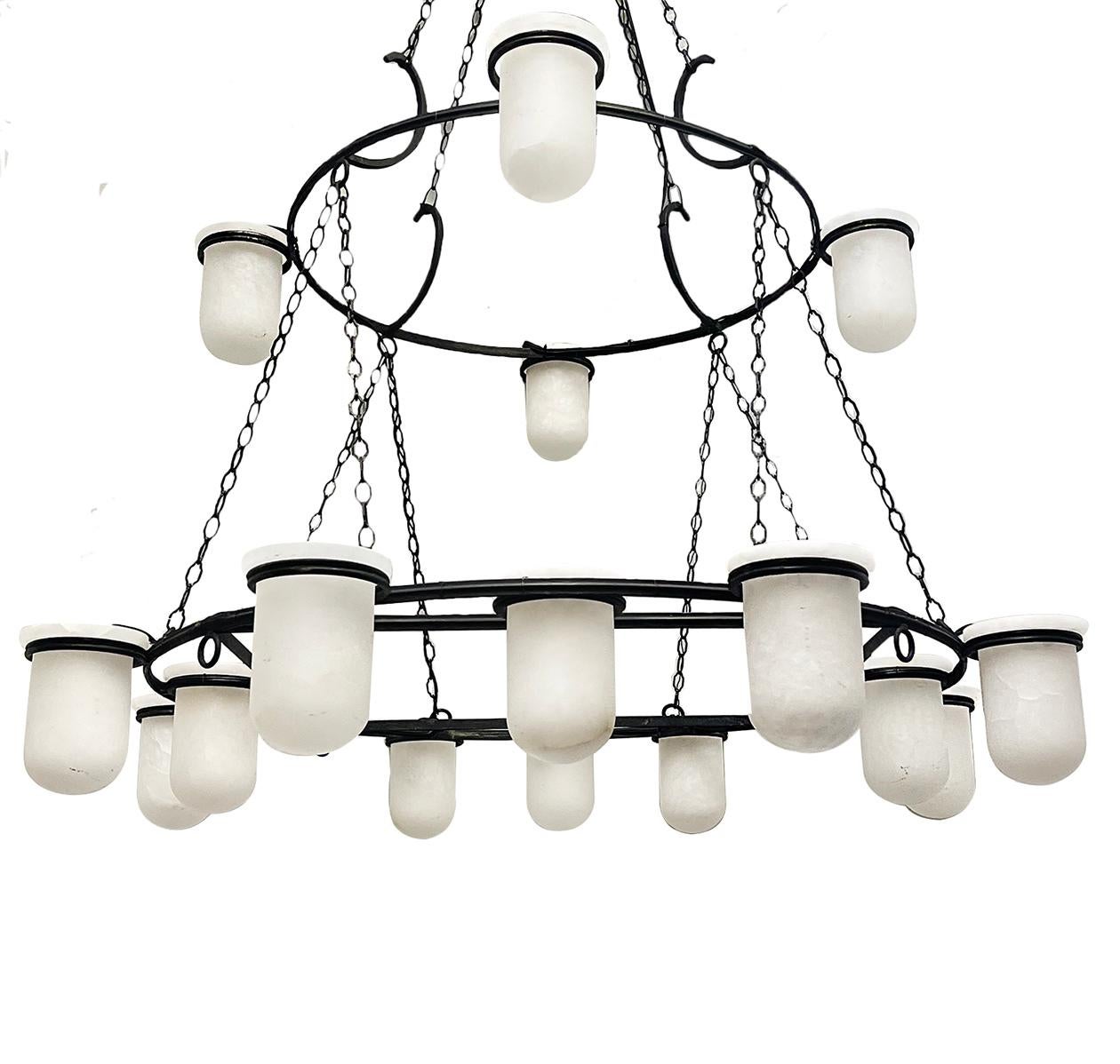 Bronzo Lampadario italiano in stile Kerylos in vendita