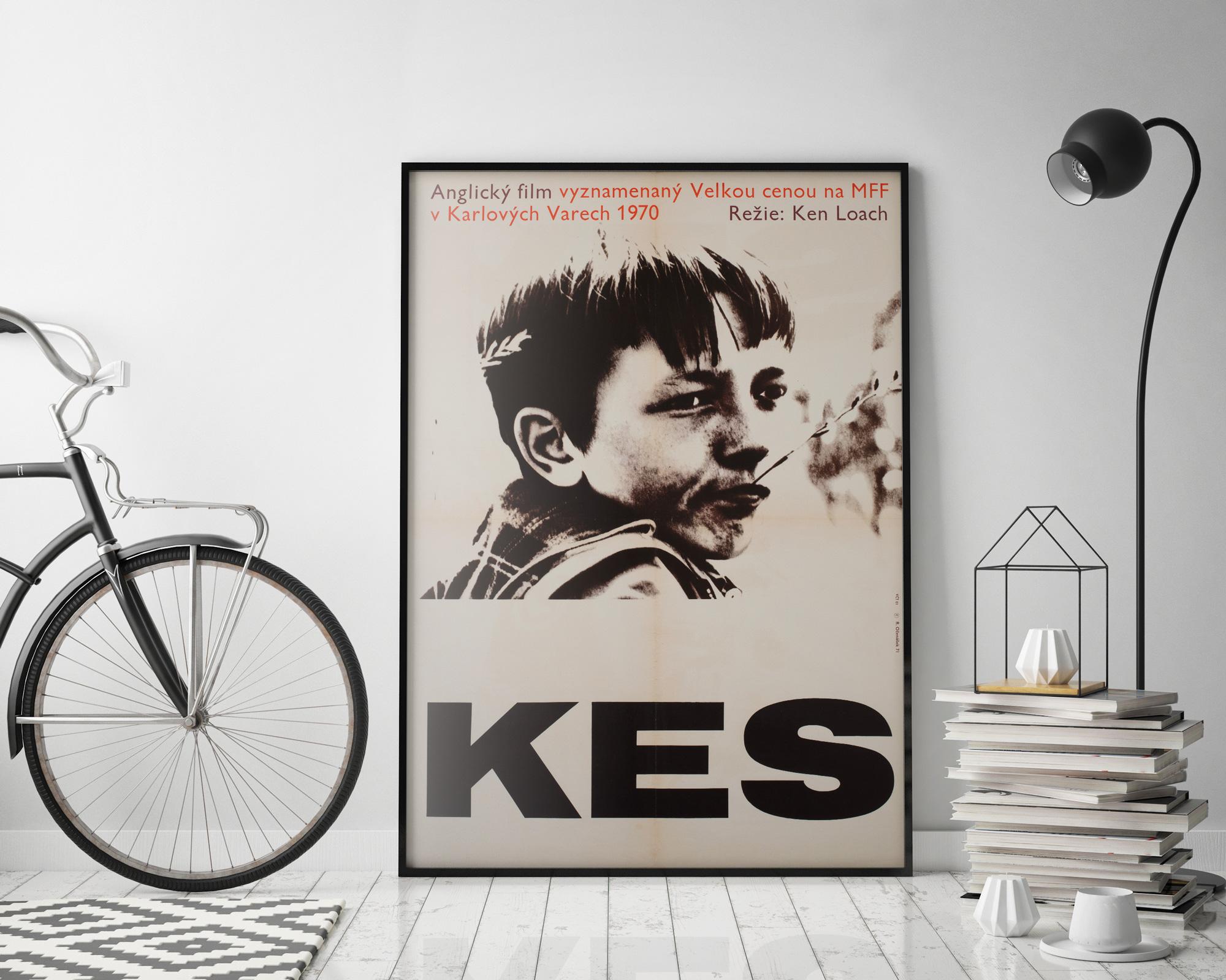 We love this original Czech film poster for Ken Loach's gritty masterpiece Kes. An impossibly rare poster, especially in the larger Czech A1 size.

This original vintage movie poster is sized 22 3/4 x 32 1/2 inches. It will be sent rolled