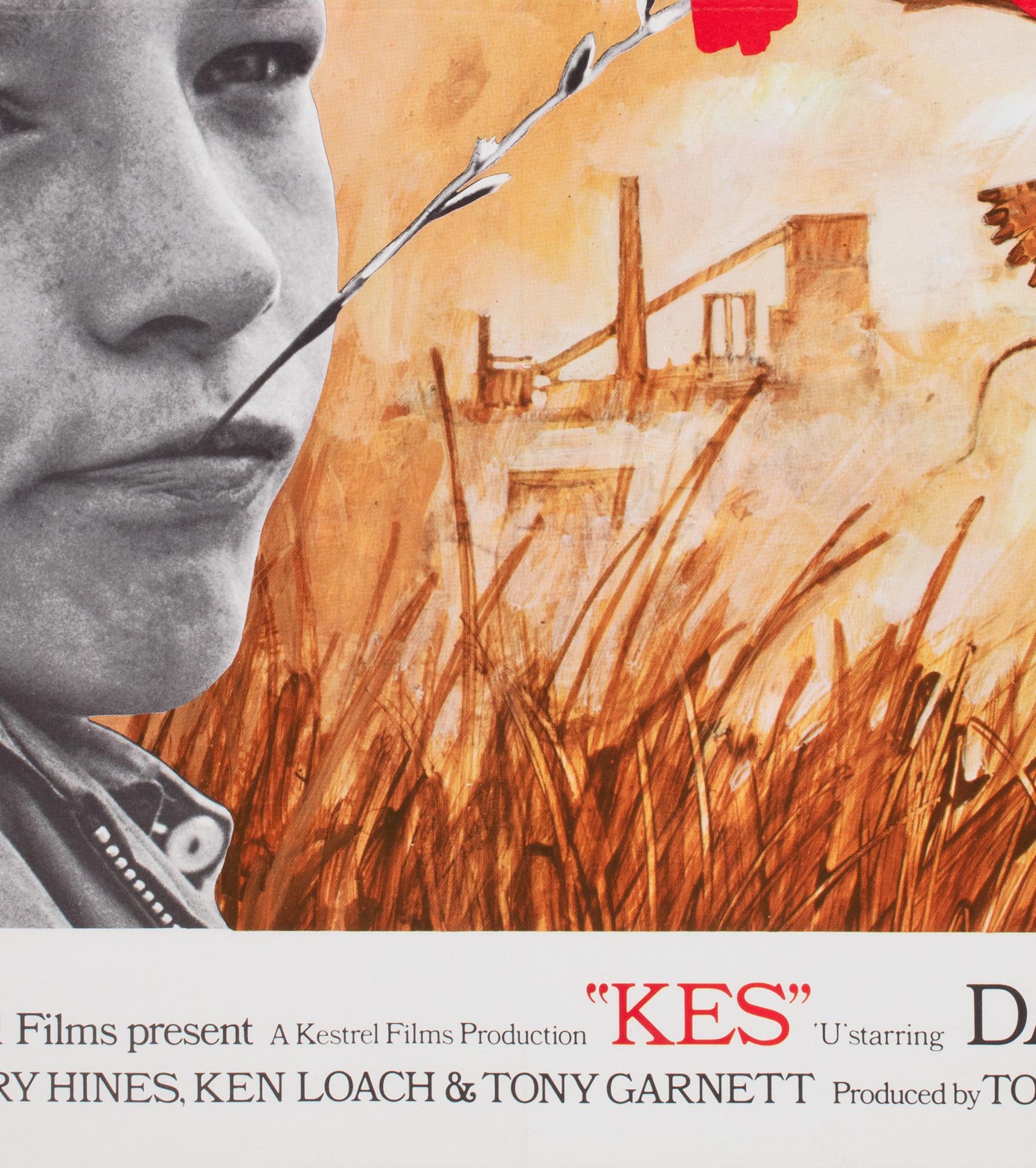 Kes Original 1969 UK Quad Film Movie Poster In Excellent Condition For Sale In Bath, Somerset