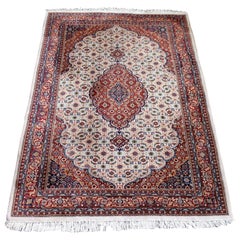Vintage Keshan Persian Rug Carpet Wool Handmade