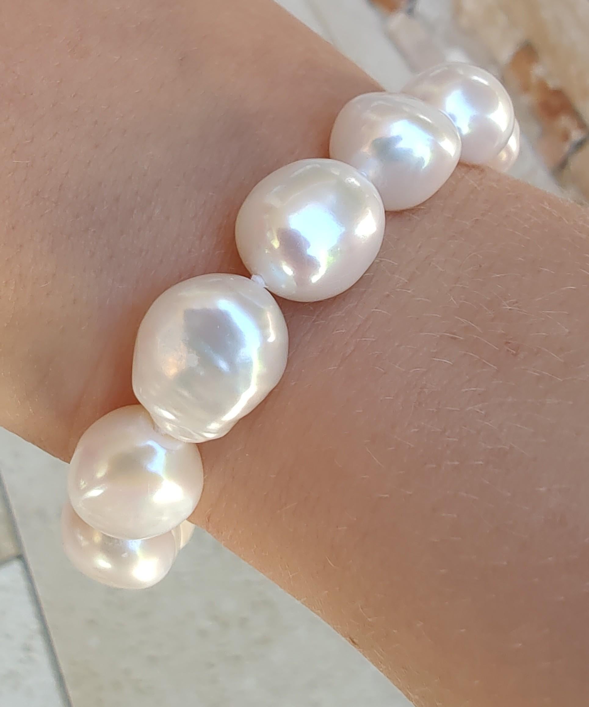 Keshi pearl bracelet  For Sale 4
