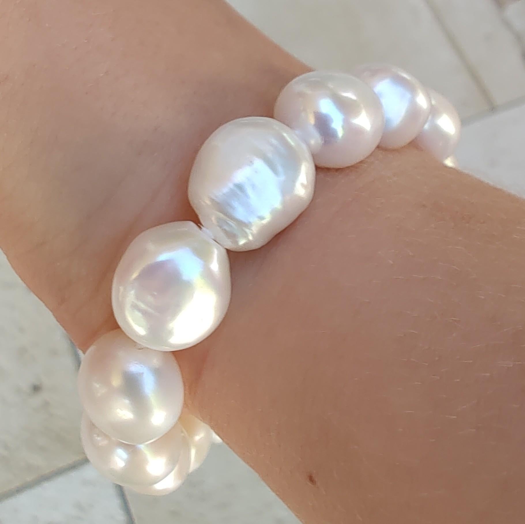 Keshi pearl bracelet  For Sale 2