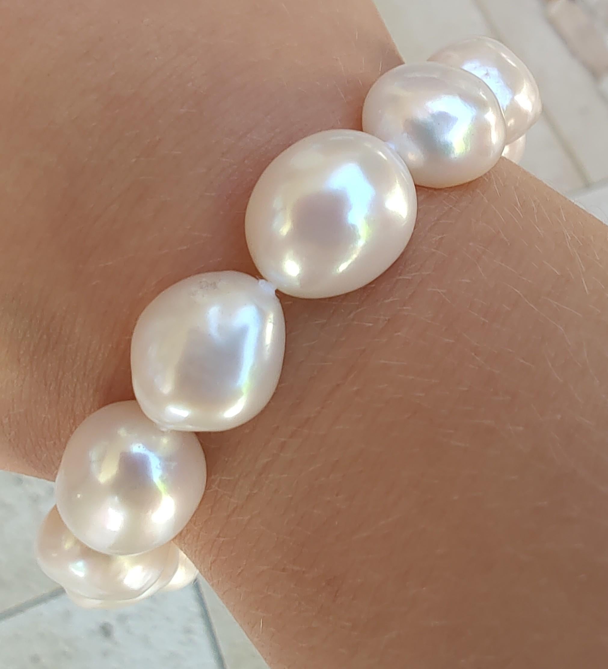 Keshi pearl bracelet  For Sale 3