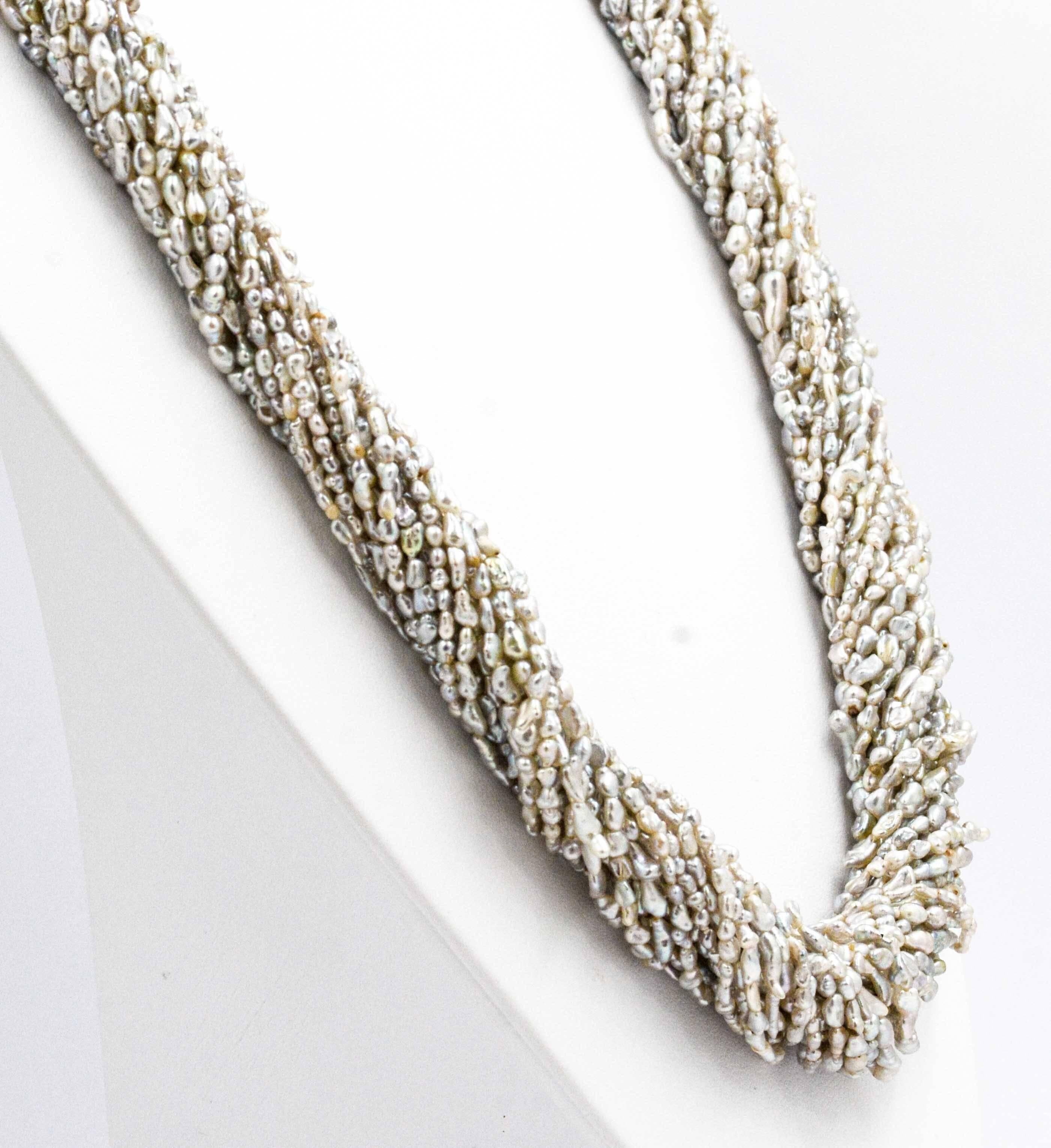 Women's Keshi Pearl Multi Strand Necklace