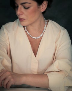 Keshi pearl necklace with toggle