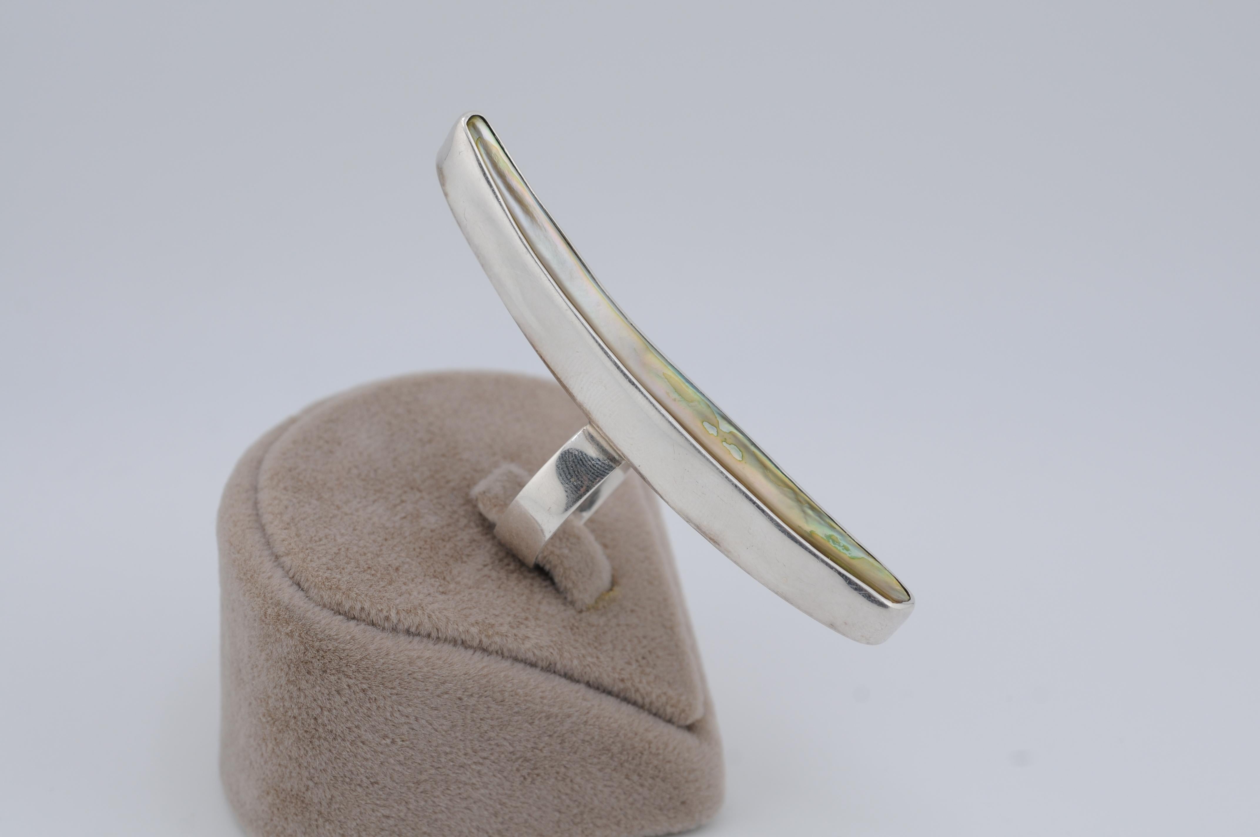 anillo de plata con perlas keshi en venta 4