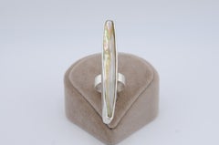 keshi pearl silver ring