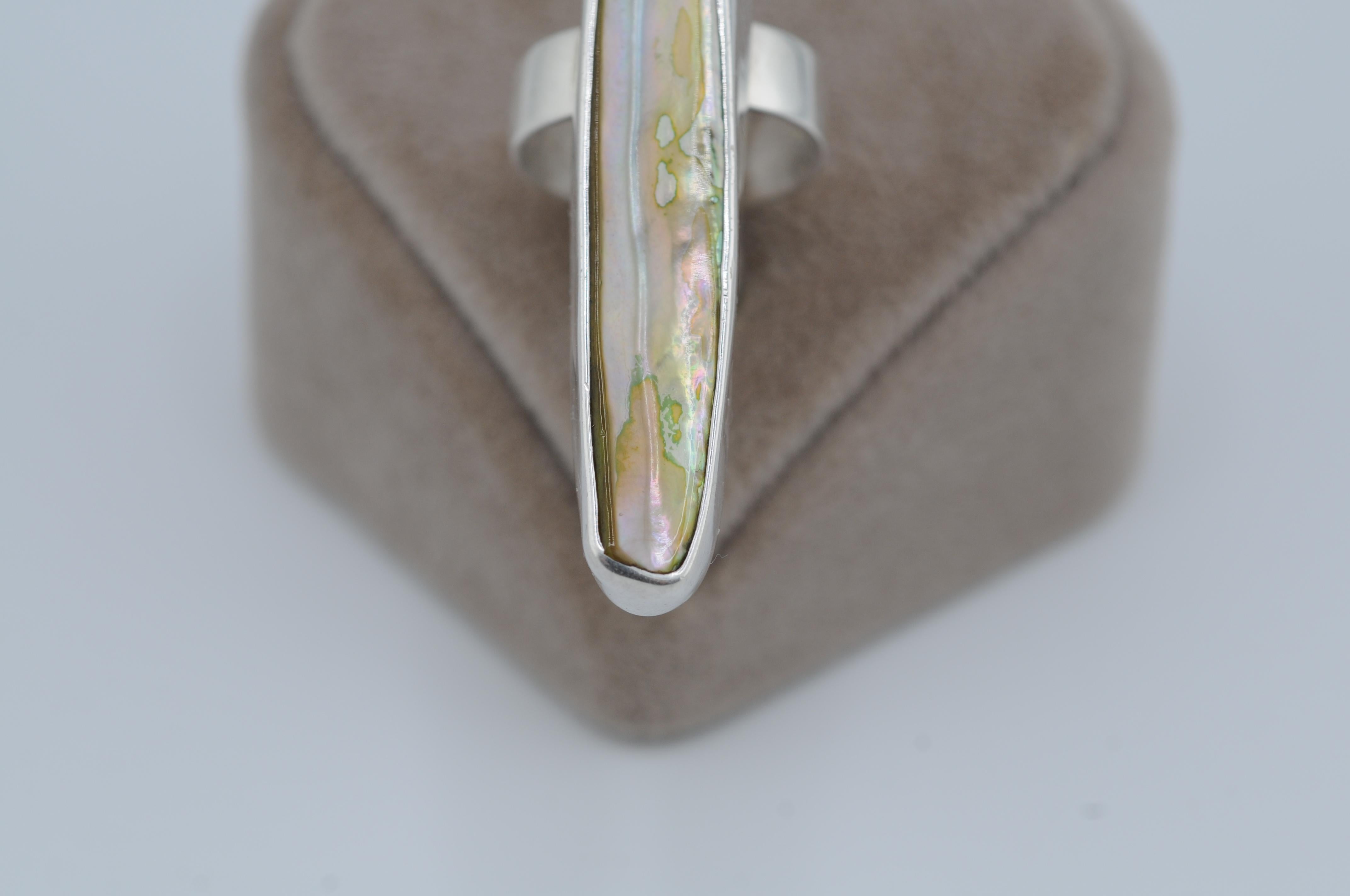 anillo de plata con perlas keshi en venta 1