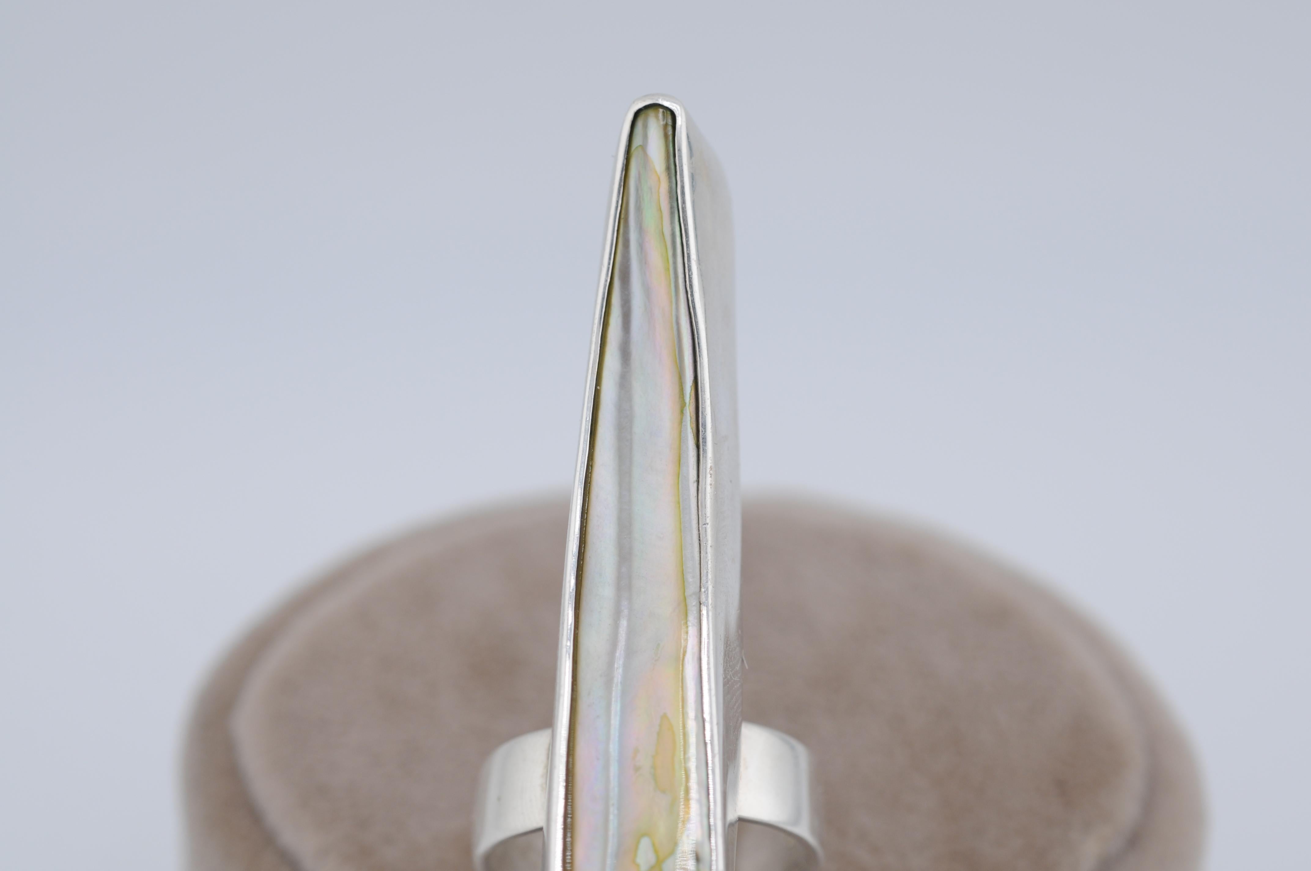 anillo de plata con perlas keshi en venta 2