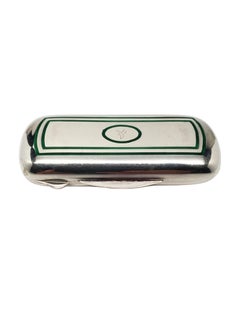 Kessaris Sterling Silver Enamel Pill / Snuff Box # 19626