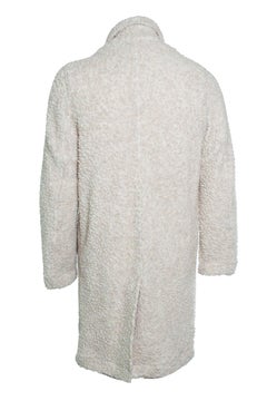 Kestin, Edinburgh overcoat in oatmeal wool fleece