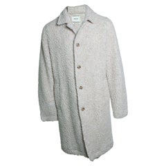 Kestin, Edinburgh overcoat in oatmeal wool fleece
