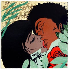 "Love Actually: Coming to America" Figurative Painting, Acrylic Ink, Aerosol