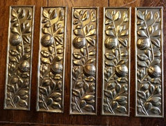 Keswick School Arts and Crafts Brass Door Finger Plates, Door-furniture