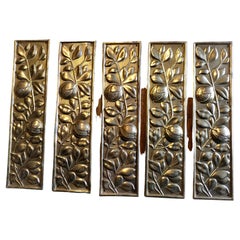 Keswick School Arts and Crafts Brass Door Finger Plates, Door-furniture    