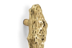 Kesya Cabinet Handles - Handcrafted Polished Brass - PullCast