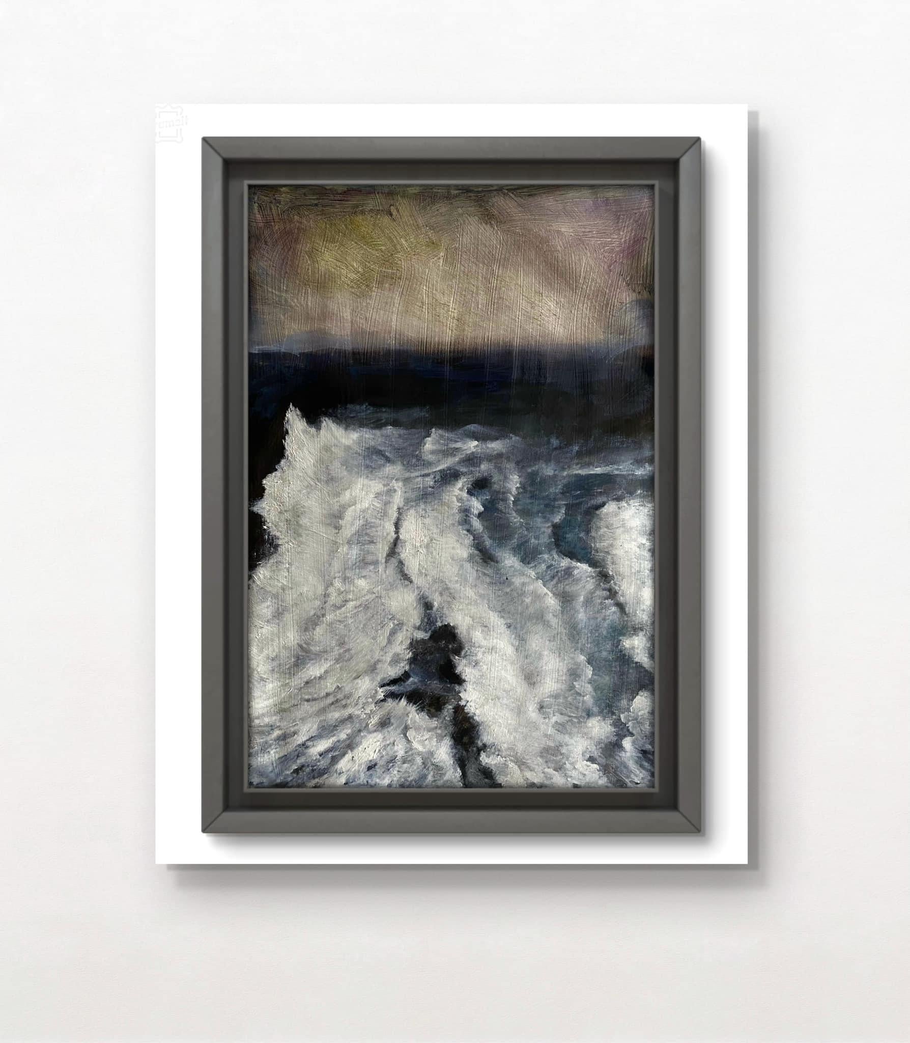 Arte contemporanea georgiana di Keti Bubunauri - Mare notturno in vendita 1