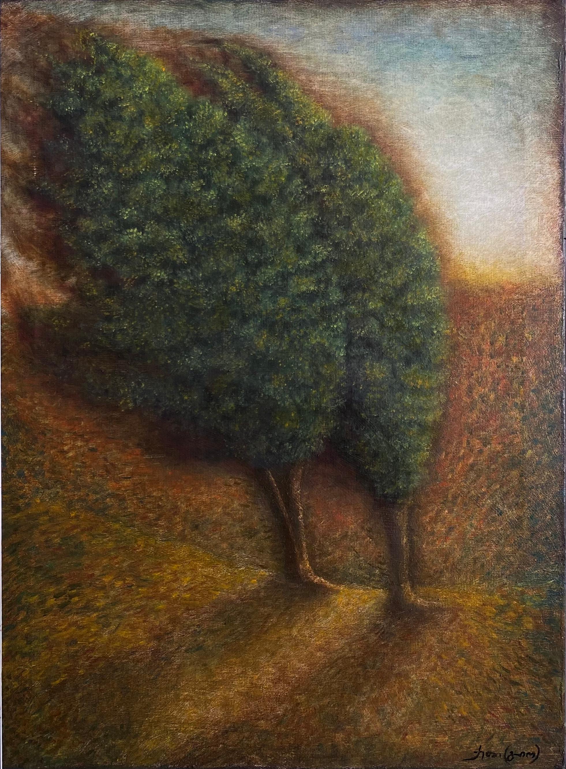 Georgian Contemporary Art by Keti Bubunauri - Two Poplar Trees
