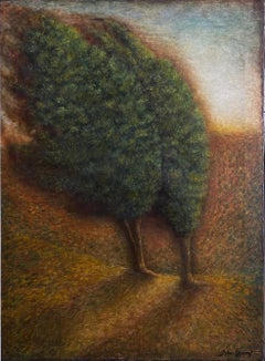 Georgian Contemporary Art by Keti Bubunauri - Two Poplar Trees