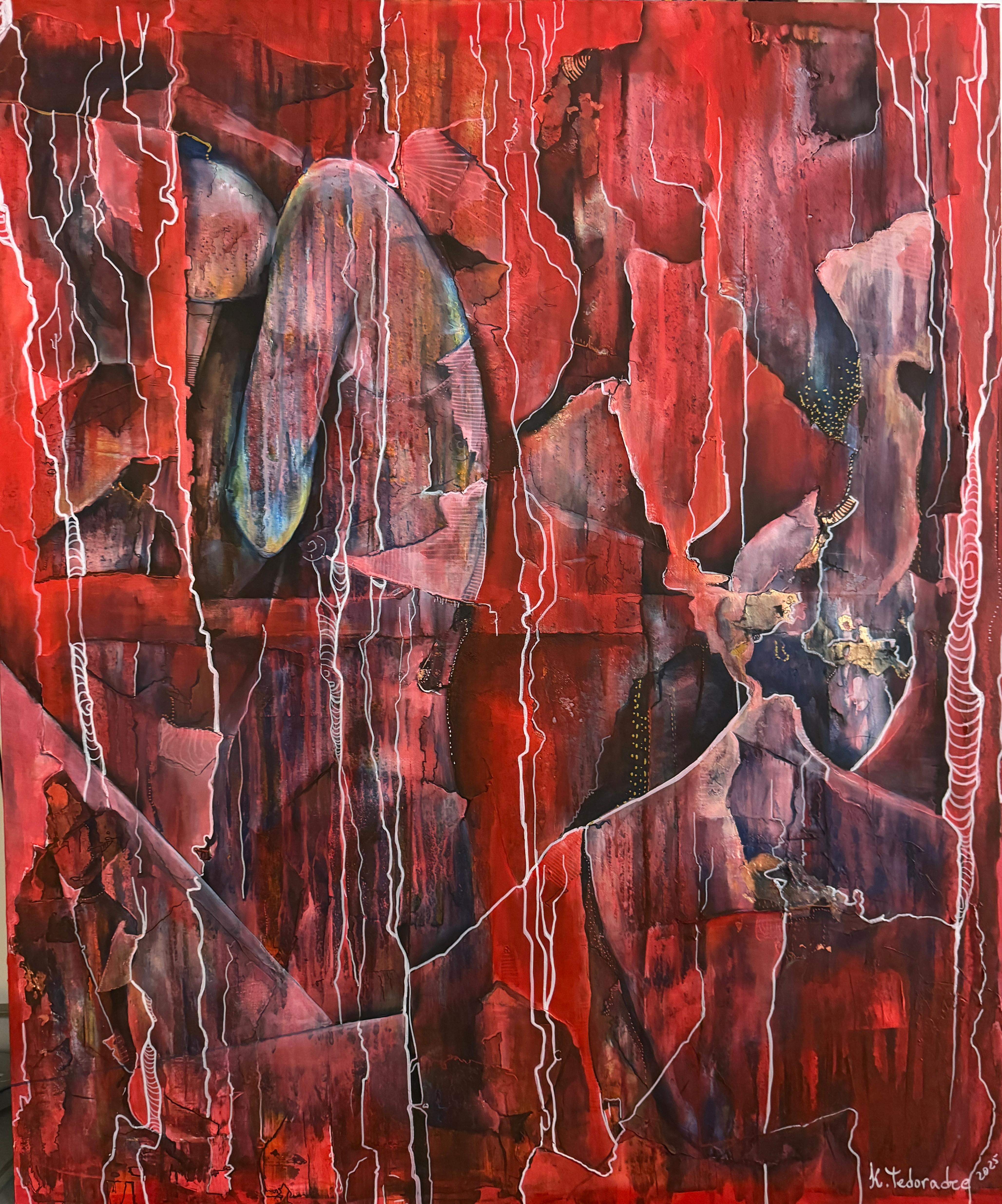 Acryl auf Leinwand

Keti Tedoradze ist eine georgische Künstlerin, die 1968 geboren wurde und in Tiflis, Georgien, lebt und arbeitet. In ihren Gemälden verschmelzen figurative und abstrakte Stile, wobei sie reale menschliche Geschichten mit