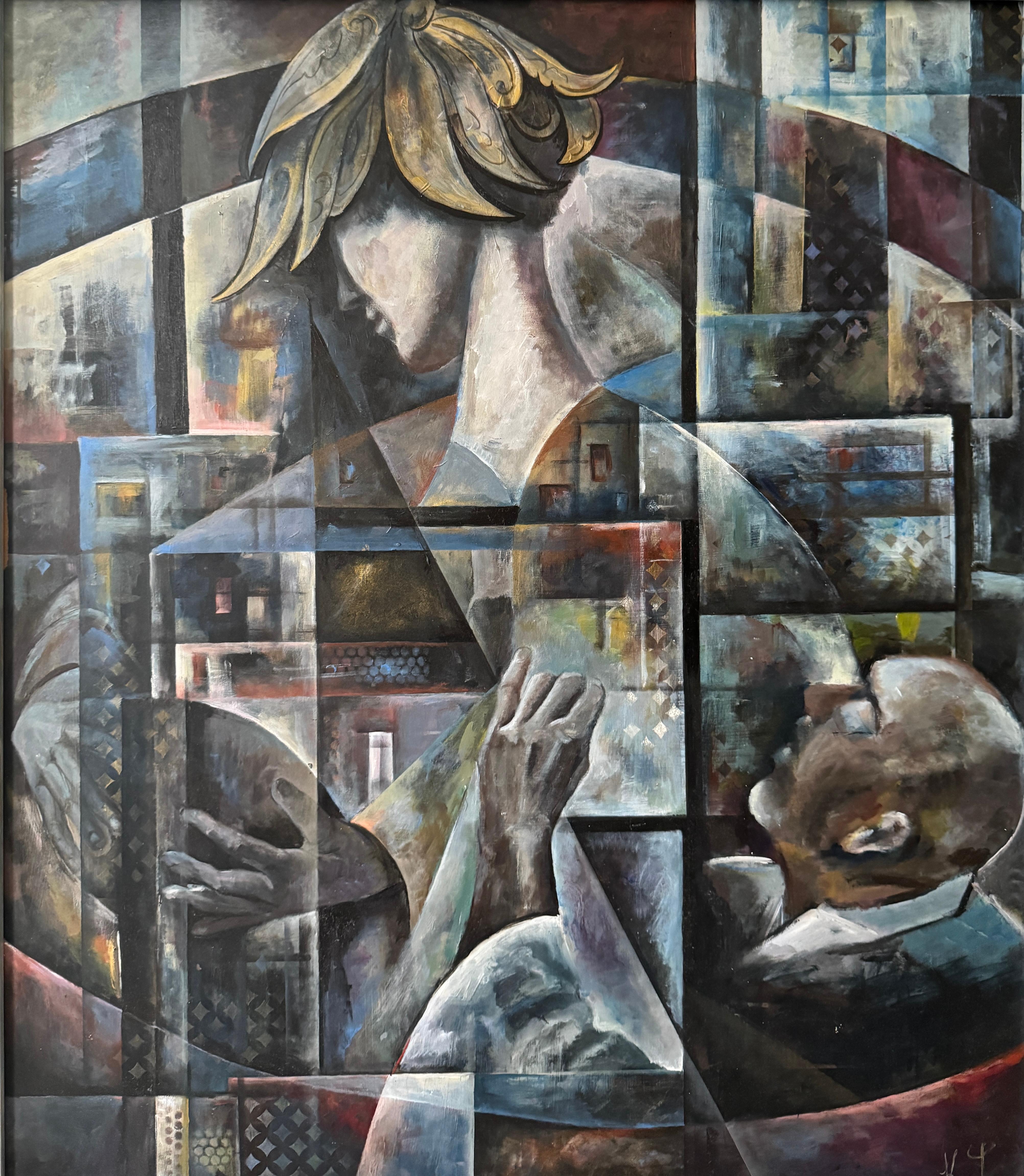 Acrylique sur toile

Keti Tedoradze est une artiste géorgienne née en 1968 qui vit et travaille à Tbilissi, en Géorgie. Ses peintures fusionnent les styles figuratif et abstrait, entremêlant des histoires humaines réelles avec des émotions et des