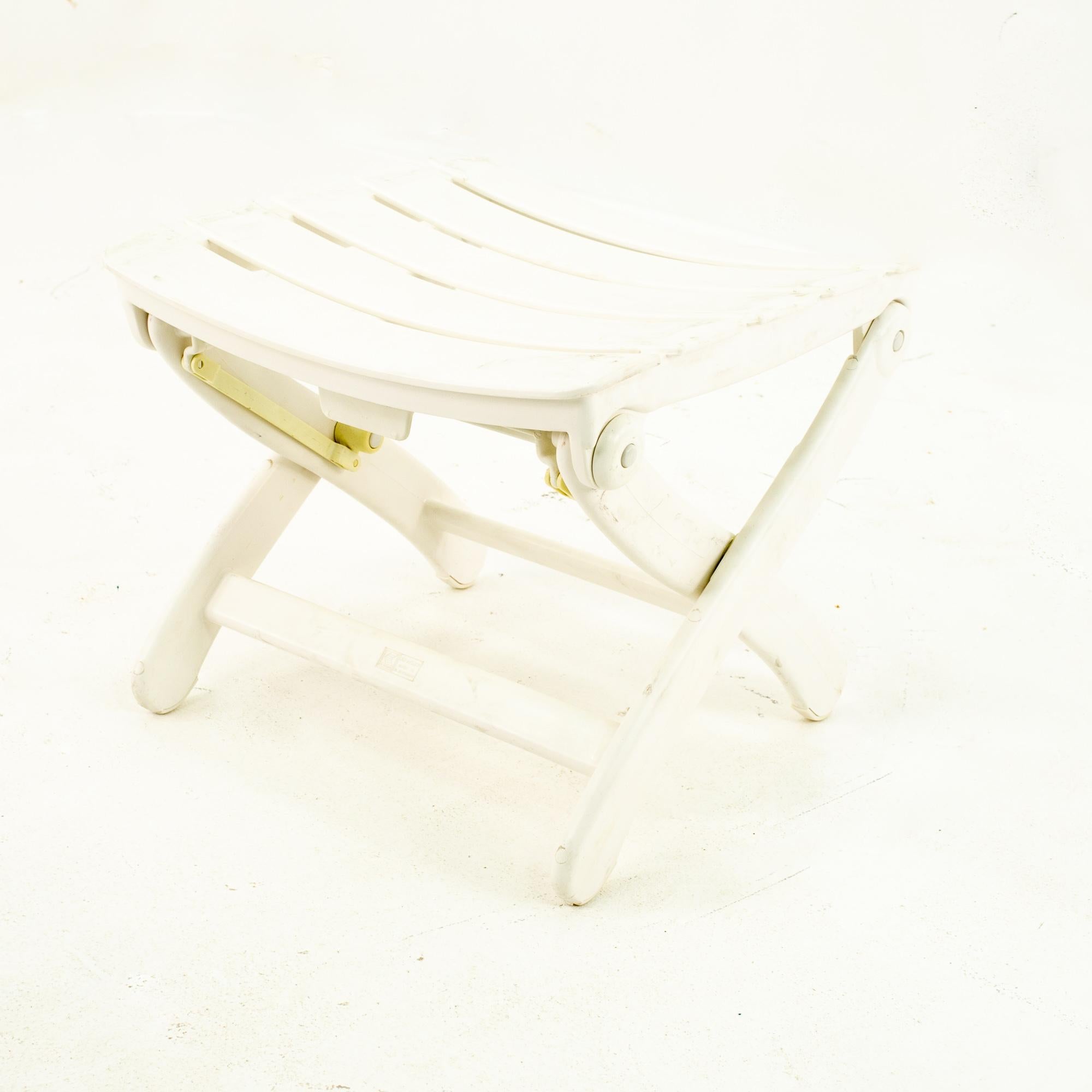 Kettler West Germany Plastic Adjustable Lounge Chairs with Ottomans, Pair 3