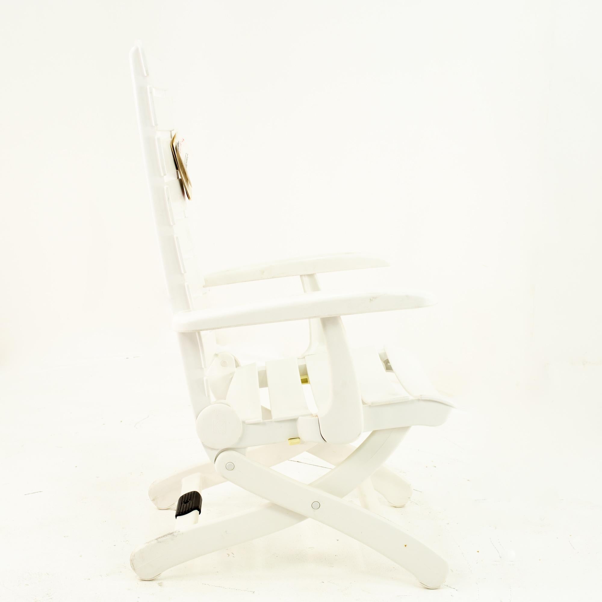 Kettler West Germany Plastic Adjustable Lounge Chairs with Ottomans, Pair 6