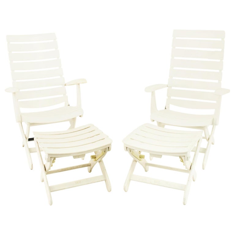 Kettler West Germany Plastic Adjustable Lounge Chairs with Ottomans, Pair  at 1stDibs | kettler chairs, kettler tiffany chair, kettler recliner chair