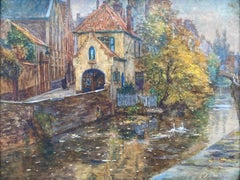 Ketty Gilsoul-Hoppe, Düsseldorf 1868 - 1939 Ixelles, 'Una veduta di Bruges'