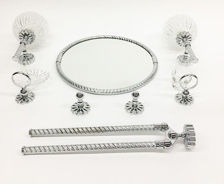 Keuco, Chrome Bathroom Set "Caprice", 1970s, WestGermany For Sale at