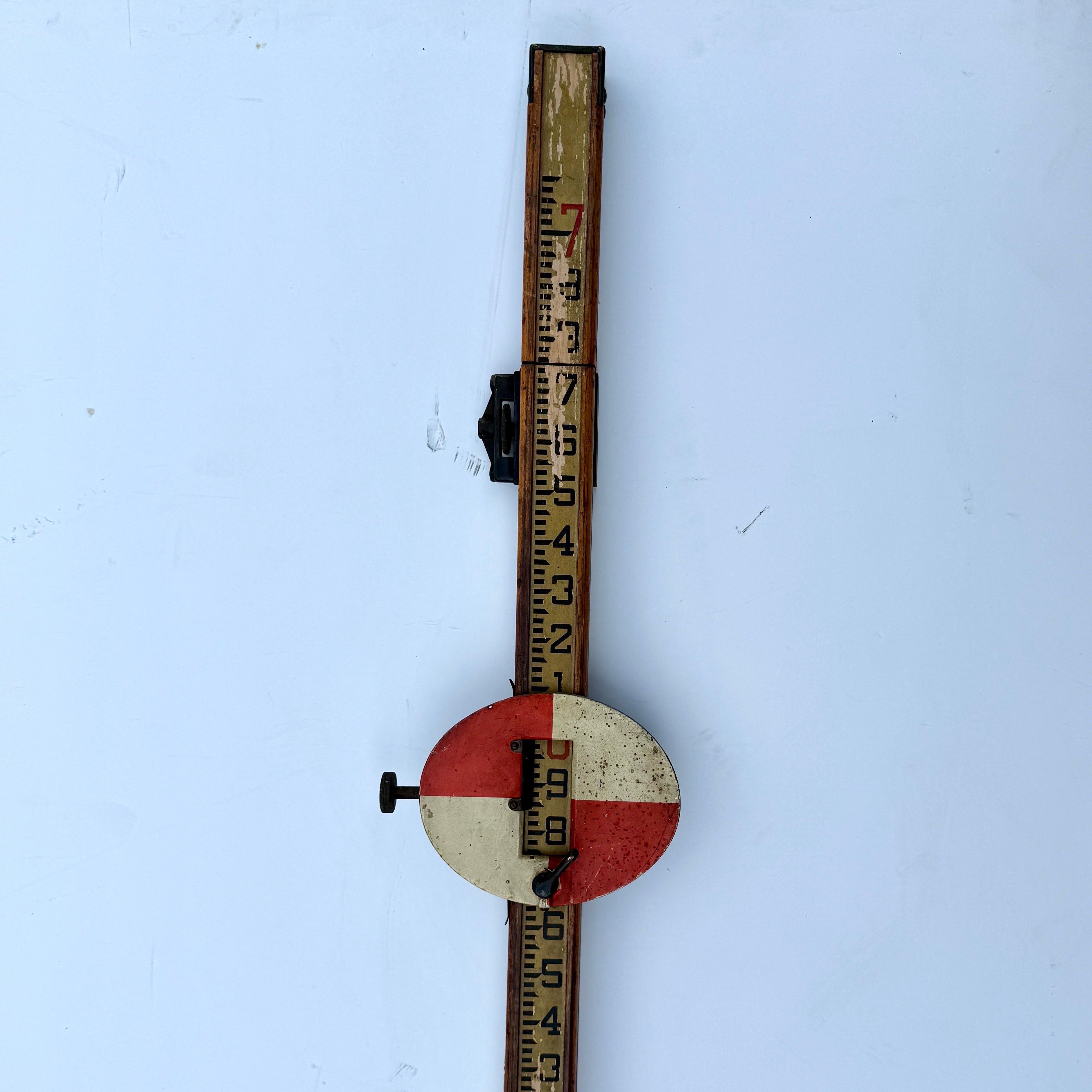 American Keuffel and Esser Land Leveling Surveyor's Surveying Rod For Sale
