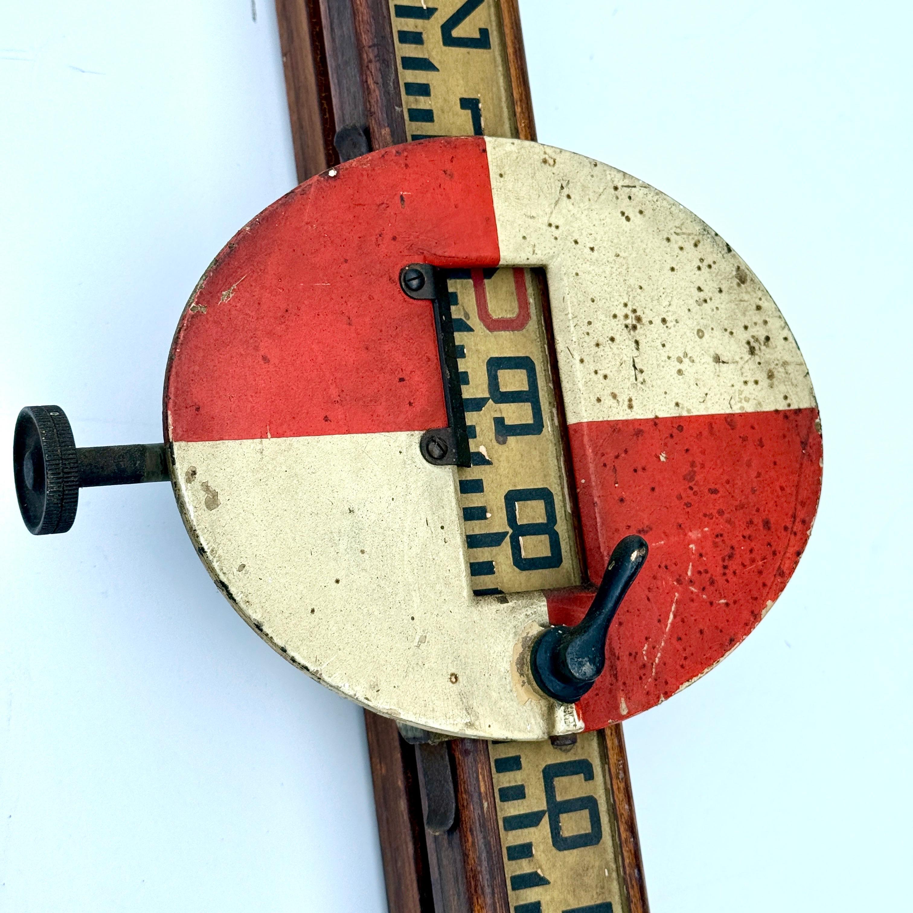 Hand-Crafted Keuffel and Esser Land Leveling Surveyor's Surveying Rod For Sale