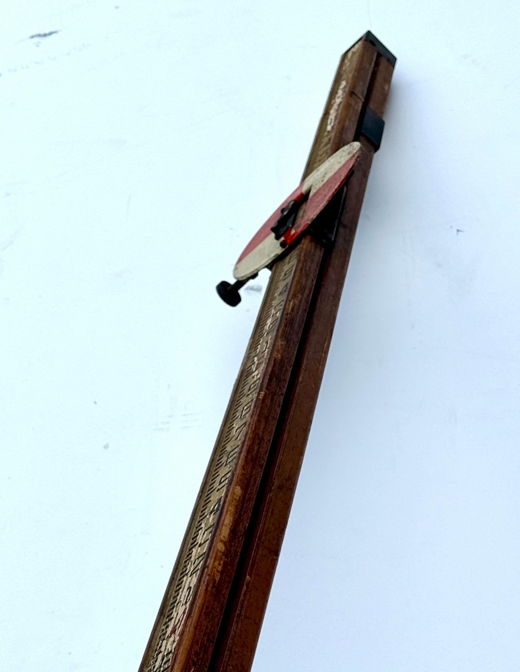 20th Century Keuffel and Esser Land Leveling Surveyor's Surveying Rod For Sale