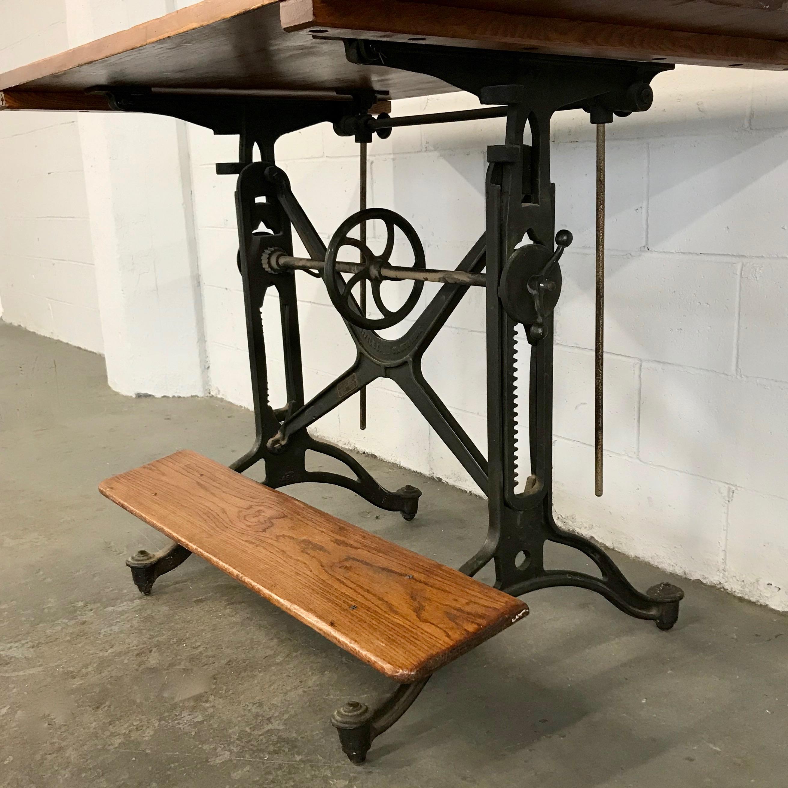 Industrial Keuffel & Esser Co #16535 Cast Iron Drafting Table