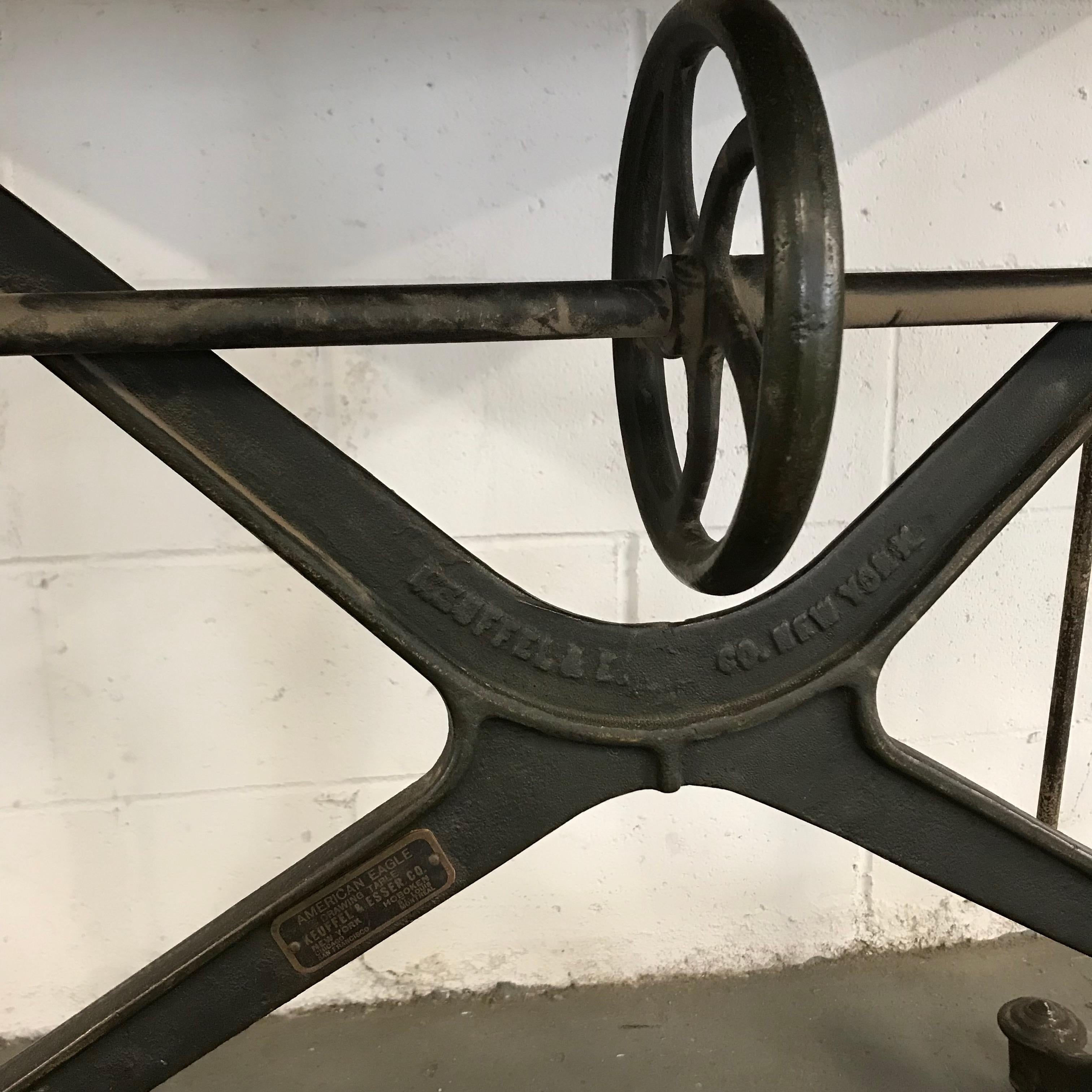 American Keuffel & Esser Co #16535 Cast Iron Drafting Table