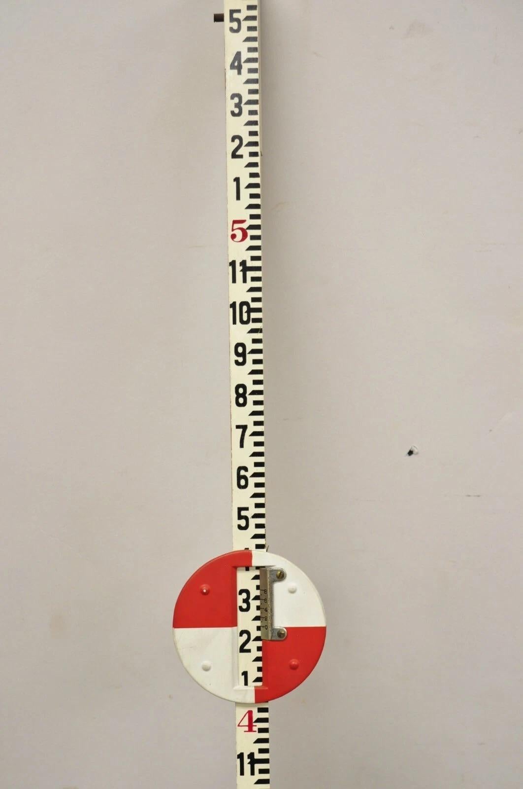 Trípode de Tránsito Keuffel and Esser Co Survey con Bastón Funda y Accesorios en venta 4