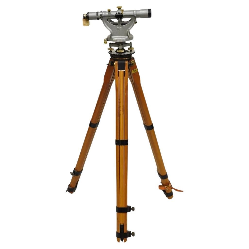Keuffel & Esser Co Survey Transit Tripod Stand with Case Stick and Accessories