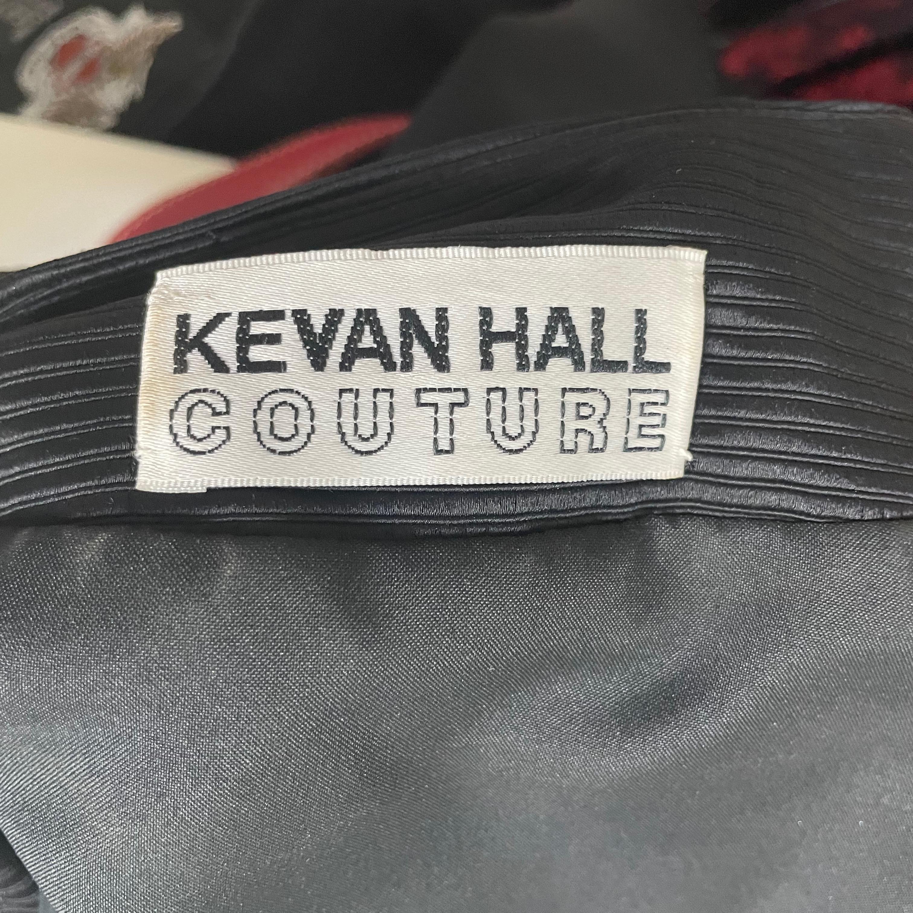 Kevan Hall Couture Suit Jacket & Skirt 2pc Set Formal Cocktail Size 8/10 Vintage For Sale 8