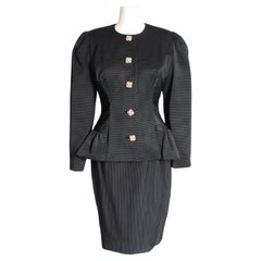 Kevan Hall Couture Suit Jacket & Skirt 2pc Set Formal Cocktail Size 8/10 Retro