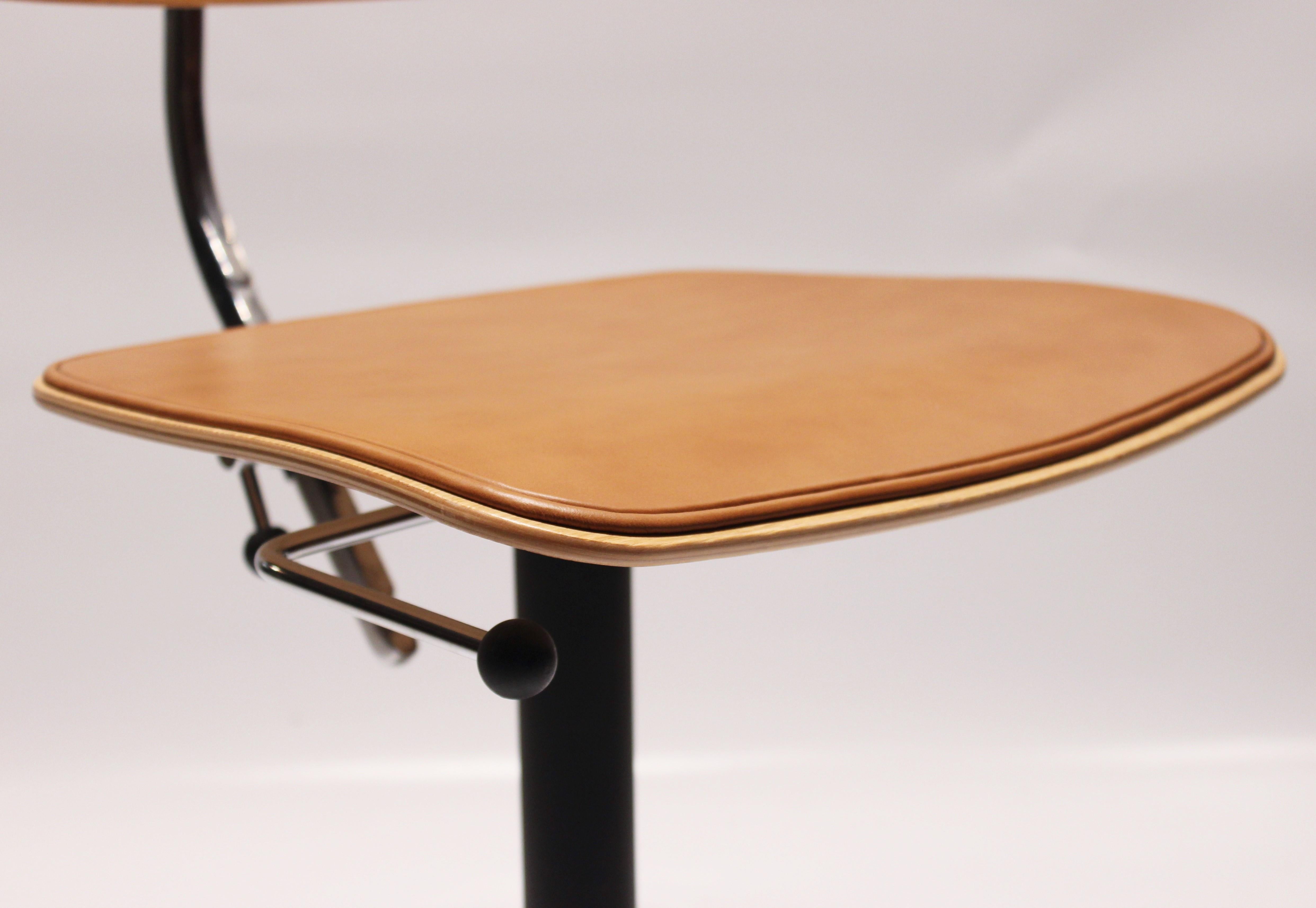 Danish KEVI 2533 Office Chair in Oak by Jørgen Rasmussen and Engelbrechts, 2017