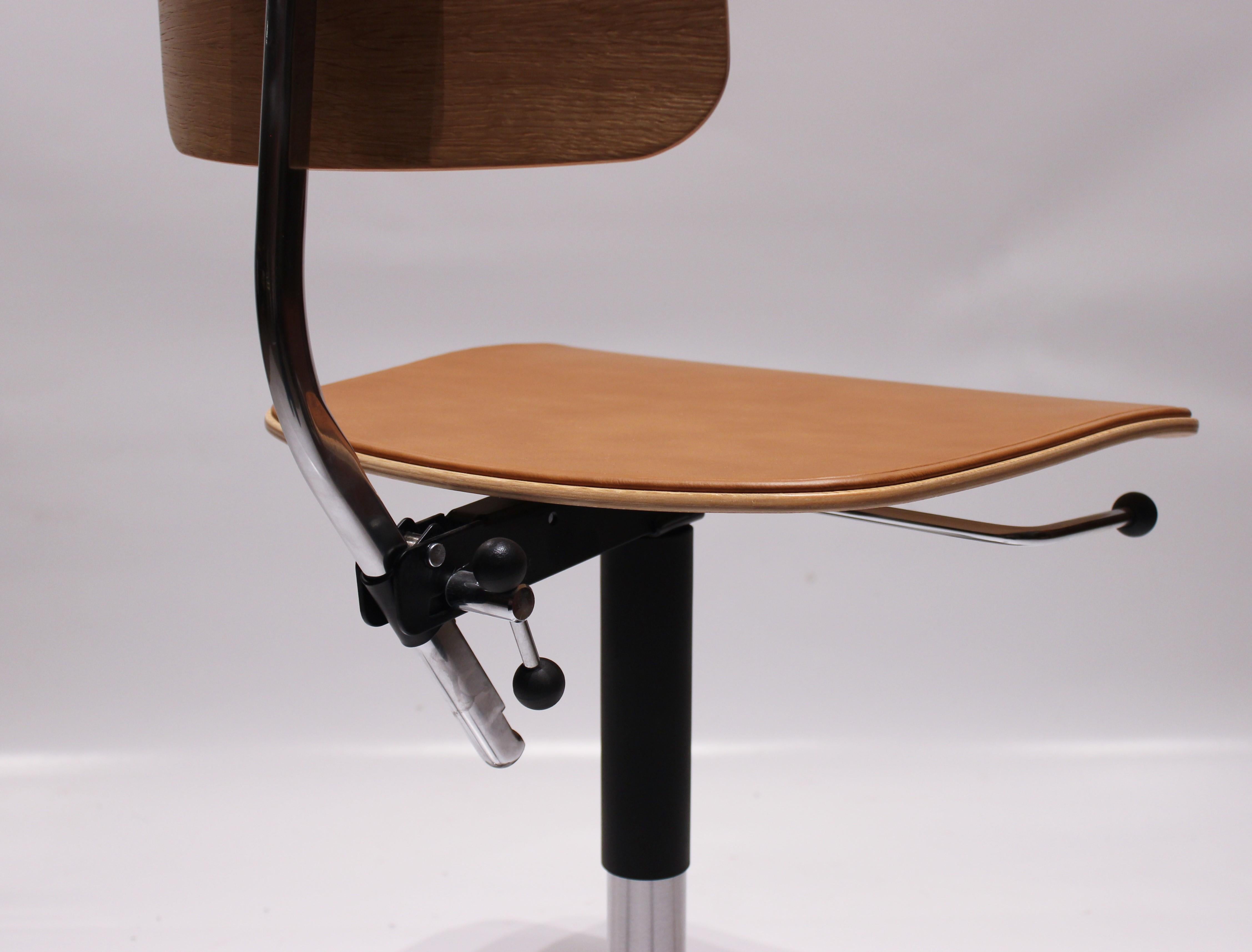 KEVI 2533 Office Chair in Oak by Jørgen Rasmussen and Engelbrechts, 2017 In Good Condition In Lejre, DK