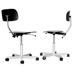 Retro Kevi Desk Chair by Ib and Jørgen Rasmussen for Fritz Hansen, Set of 2