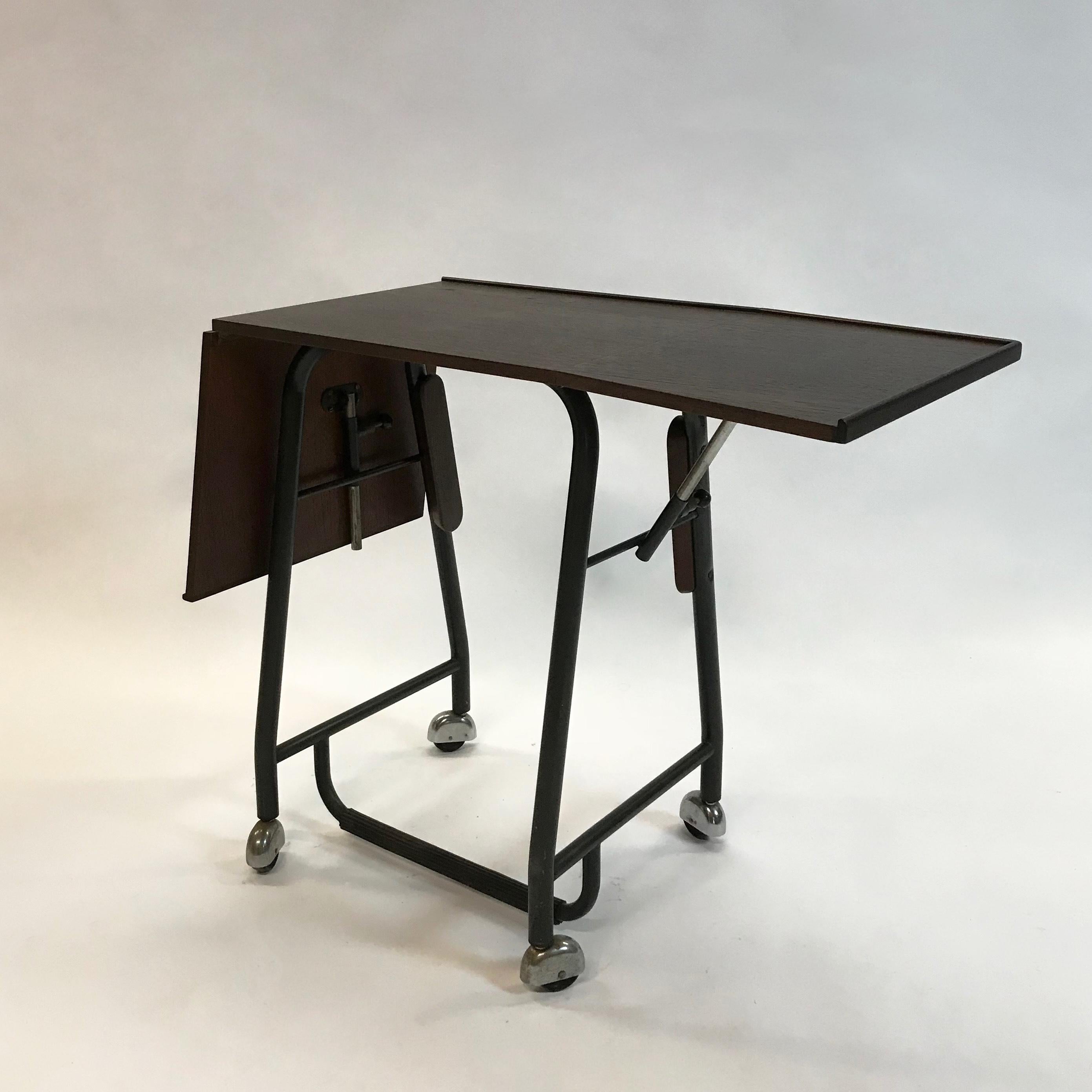 American Kevi Gate-Fold Rolling Typewriter Table by Jorgen Rasmussen for Knoll