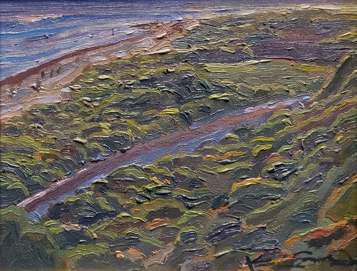 Bend in the Light; Trestles - Painting by Kevin A. Short