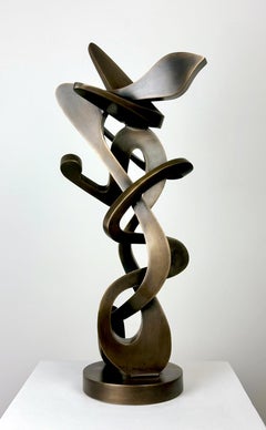 "Achilles" Abstract, Bronze Metal Sculpture, Tabletop Size