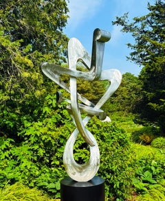 "Angel" Unique, Organic, Abstract Metal Sculpture in Stainless Steel