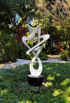 "Angel" Unique, Organic, Abstract Metal Sculpture in Stainless Steel