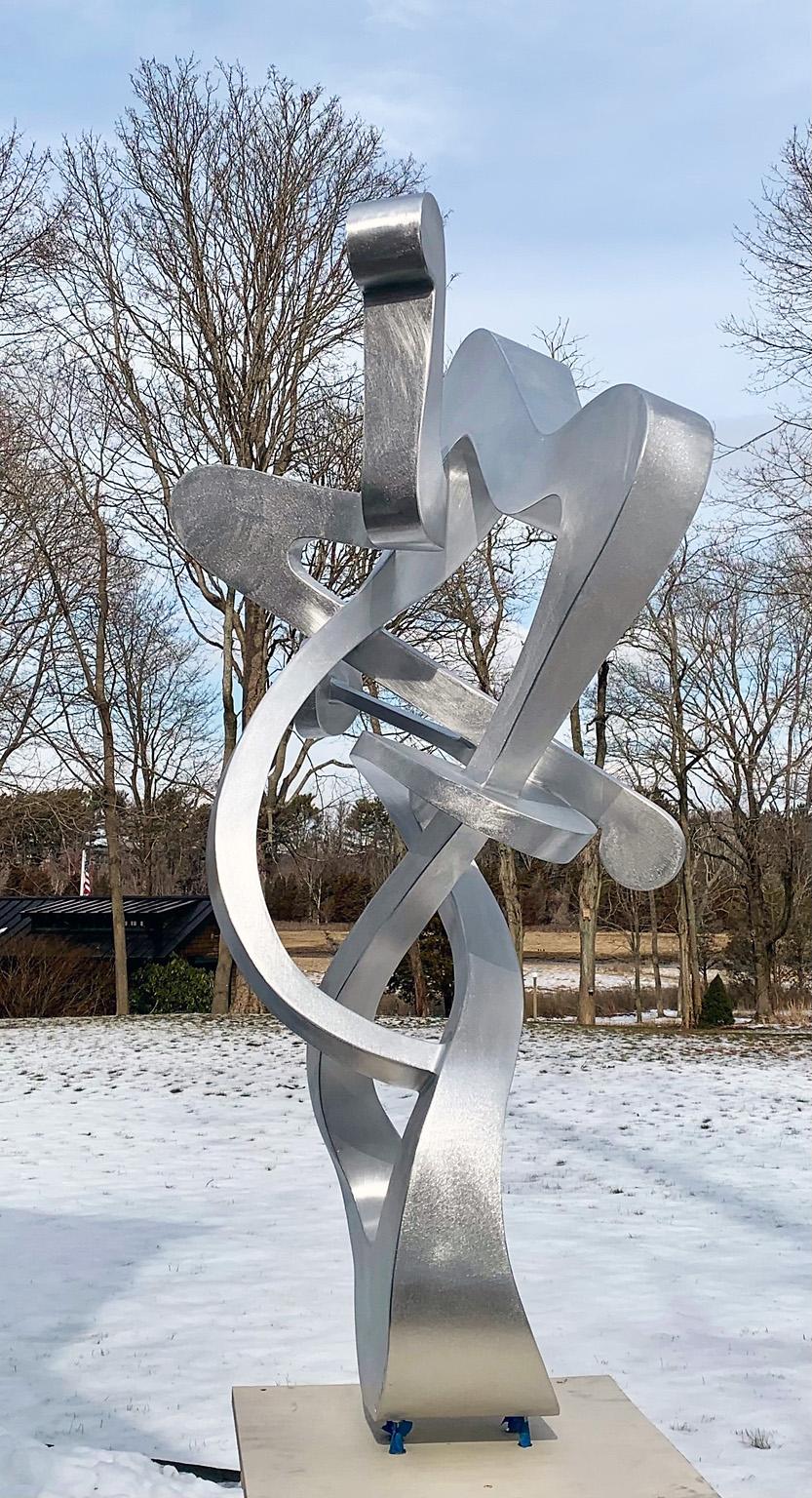 Sculpture unique en métal organique et abstrait « Ange » en acier inoxydable en vente 3