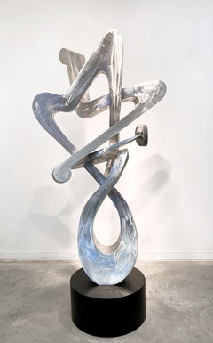 "Angel" Unique, Organic, Abstract Metal Sculpture in Stainless Steel