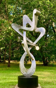 "Angel" Unique, Organic, Abstract Metal Sculpture in Stainless Steel